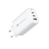 Síťová nabíječka GaN 65W 2x USB typ C i 1x USB A - 3A PD/QC - Forcell