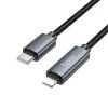 Nabíjecí, datový kabel USB C / Lightning PD 27W s displejem 1 m X112 černý - HOCO