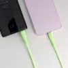 Silikonový kabel USB C to USB C 5A 100W 1m zelený - Forcell