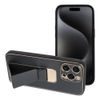 Obal / kryt na Apple iPhone 15 PRO MAX čierne - LEATHER Case Kickstand