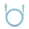 Datový kabel Lightning / USB A 1m 2,4A 12W modrý silikon - Forcell