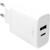 Sítová nabíječka USB - C výstup max 20w bílá - FIXED
