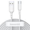 Kabel USB typu C, 2,4A , TZCALZJ-02, 1,5m, bílý - Baseus