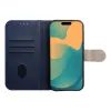 Pouzdro / obal na Apple iPhone 17 Pro modré / krémové - knížkové Split Book