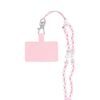 Přívěsek na telefon CRYSTAL DIAMOND 74cm - růžové korálky