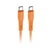 Silikonový kabel USB C / USB C 5A 100W 1m oranžový - Forcell