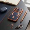 Obal / kryt na Apple iPhone 17 Pro oranžový- Electro Mag Cover