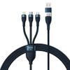 Datový / nabíjecí kabel Flash Series II USB Typ C / USB Typ A - USB Typ C / Lightning / Micro USB 100 W 1,2 m modrý - Baseus
