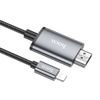 Kabel Lightning na HDMI 1080p UA27 2 m šedý - Hoco
