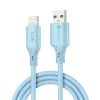 Datový kabel Lightning / USB A 1m 2,4A 12W modrý silikon - Forcell