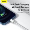Nabíjecí a datový kabel pro iPhone USB / Lightning 1,5 m bílý - BASEUS