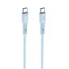 Silikonový kabel USB C to USB C 5A 100W 1m modrý - Forcell