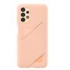 Obal / kryt pre Samsung Galaxy A13 5G s vreckom na kartu - ružový originál Samsung