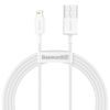 Nabíjecí a datový kabel pro iPhone USB / Lightning 1,5 m bílý - BASEUS