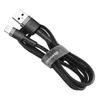 Nabíjecí a datový kabel pro iPhone USB / Lightning 1 m černo-šedý -BASEUS cafule