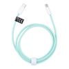 Datový kabel USB-C USB-C opletený 1m 60W zelený