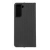 Puzdro / obal pre Samsung Galaxy S21 čierne - kniha Luna Carbon