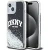 Obal / kryt na Apple iPhone 11 černý - DKNY HC Liquid Glitters W/Arch Logo