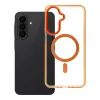 Obal / kryt na Samsung Galaxy A27 oranžový - Frame Clear MagSafe