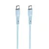 Silikonový kabel USB C / USB C QC4.0 PD 3A 60W 1m modrý - Forcell F-Energy