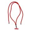 Přívěšek SWING na telefon s nastavitelnou délkou / délka šňůrky 165cm (max 82,5cm ve smyčce) / na rameno nebo krk - červený