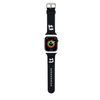 Řemínek pro Apple Watch 42/44mm černý - Karl Lagerfeld Karl and Choupette Head NFT