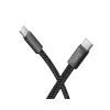 Kabel plochý opletený USB C / USB C 3A 60W 1 m X125 černý - Hoco