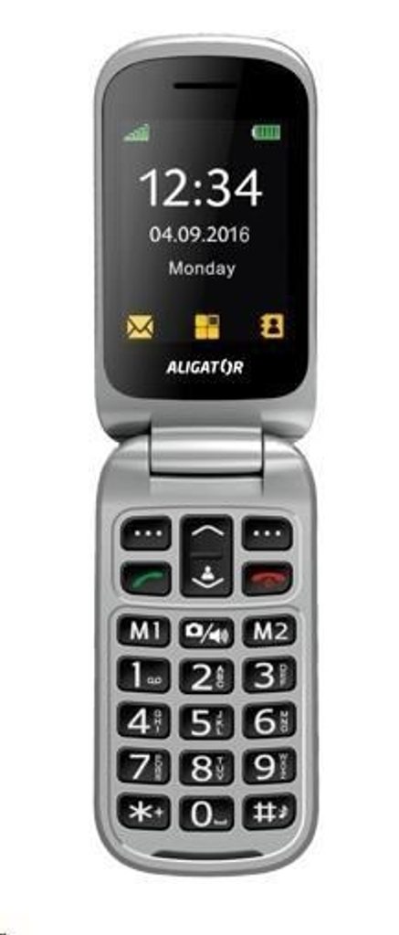 Mobil Maják | mobilní telefony a příslušenství - Aligator V650 Senior  červeno-stříbrný + nabíjecí stojánek CZ - Aligator - Tlačítkové - Aligator,  NOVÉ TELEFONY