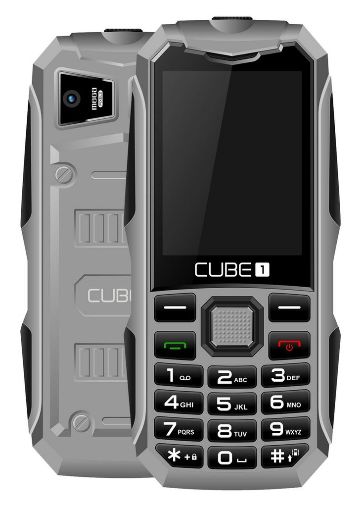 Mobil Maják | mobilní telefony a příslušenství - CUBE1 X100 odolný  tlačítkový telefon šedý - Cube - Cube 1 - Jiné značky, NOVÉ TELEFONY