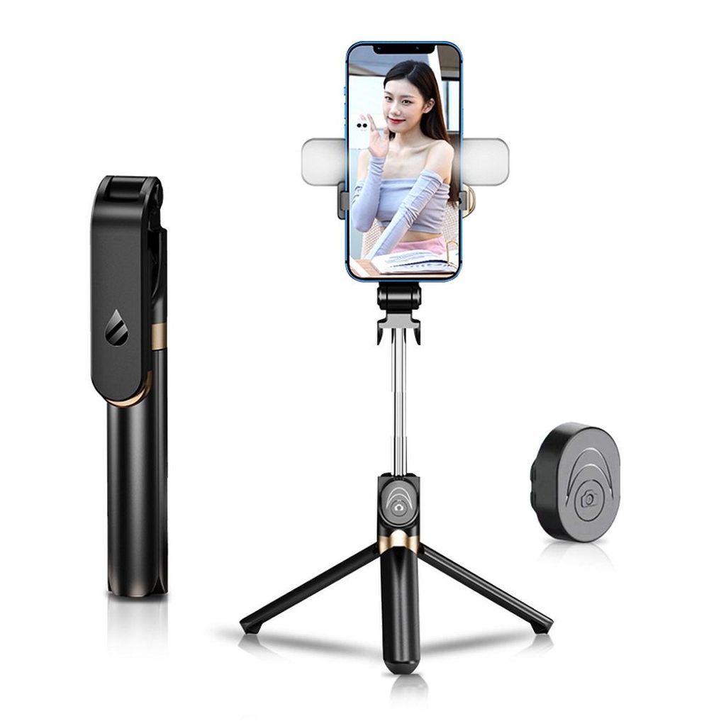 Mobil Maják | mobilní telefony a příslušenství - Selfie tyč s LED diodou,  černá - Hoco - MG - Selfie - Držáky / stojany, Příslušenství