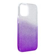 Obal / kryt pre iPhone 12 transparentné / fialové - Forcell SHINING