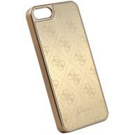 Obal / kryt na Apple iPhone 5 / 5S / SE - GUHCPSEMEGO Guess 4G Aluminium zlatý
