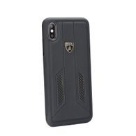 Obal / kryt na Apple iPhone X / XS černý - Original Back Cover Carbon Lamborghini Huracan