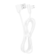 Cable USB microUSB bílý, úhel 90 stupňů