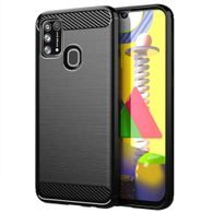 Obal / kryt pre Samsung Galaxy M31 čierny Forcell CARBON