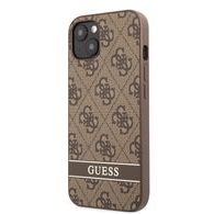 Guess PU 4G csíkos hátlap iPhone 13-hoz Barna barna