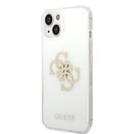 Obal / kryt na Apple iPhone 14 Plus Transparentný - Guess TPU Big 4G Full Glitter