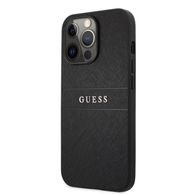 Obal / kryt na Apple iPhone 13 Pro černý - Guess PU Leather Saffiano