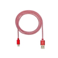 Dátový kábel USB / micro USB 1m červený - CUBE 1 nylon