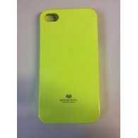 Obal / kryt na Apple iPhone 4 / 4S fosforově žlutý - JELLY