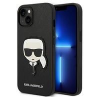 Obal / kryt na Apple iPhone 14 černý - Saffiano Karl Lagerfeld