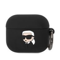 Puzdro na slúchadlá Airpods 3 čierne - Karl Lagerfeld 3D Logo NFT