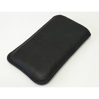 Puzdro / obal pre Apple iPhone 4 / 3 čierne kožené - zaťahovacie KP-58