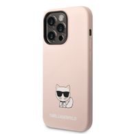 Obal / kryt na Apple iPhone 14 Pro růžový - Karl Lagerfeld