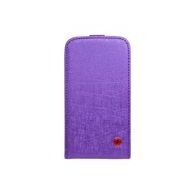 Puzdro / obal pre Samsung i9500 fialové - flip SCRATCH