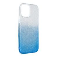 Obal / kryt na Apple iPhone 12 Pro Max průhledný/modrý - Forcell SHINING