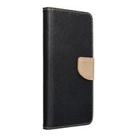 Pouzdro / obal na Samsung Galaxy M22 černé / zlaté - knížkové Fancy Book