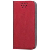 Univerzális telefon tok / borító 5,5-5,7" piros - könyv Smart Magnet