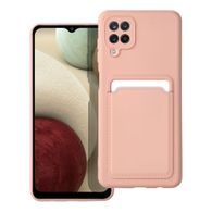 Obal / kryt na Samsung Galaxy A12 růžový Forcell CARD CASE