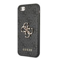 Obal / kryt na Apple iPhone 7 / 8 / SE2020 / SE2022 sivé - Guess PU 4G Metal Logo